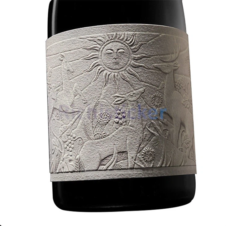 Наклейки с тисненом вино